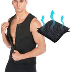 Cool Mango Savna body shaper za moške, oblikovalec telesa, moški telovnik za vadbo in hujšanje, obleka za oblikovanje postave, za vse oblike vadbe, do 3x več potenja,povečuje telesno temperaturo, S-M – Menshaper