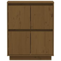 Vidaxl Komoda medeno rjava 60x34x75 cm trdna borovina