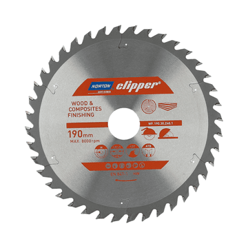 shumee NORTON KROŽNA ŽAGA 190mm x 30mm x 40z LES IN KOMPOZITI ATB (2 8 / 1 8)