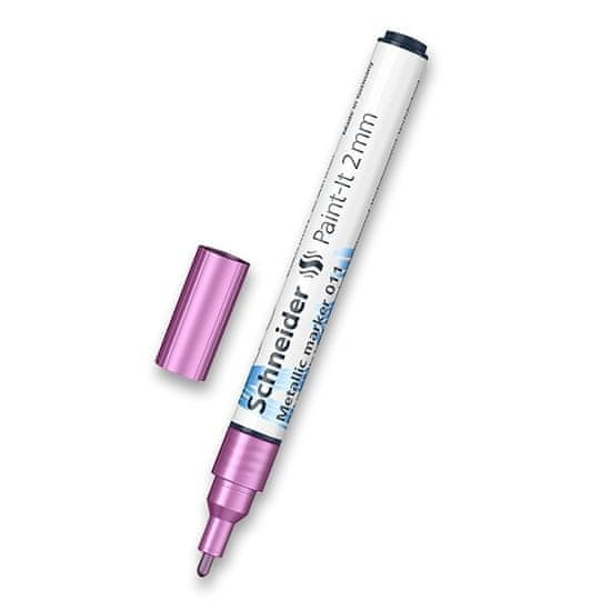 Schneider Paint-It Metallic Marker – 2 Mm, Rot Metallic, Für Besondere Effekte Auf Vielen Untergründen