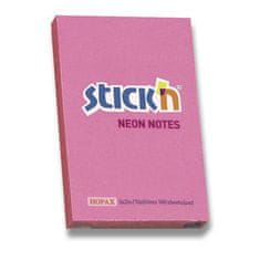 Stick'n Notes Neon 76 × 51 mm, 100 listov, roza