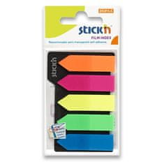 Stick'n Clearnote puščic, 45 x 12 mm, 5 × 25 listov