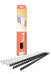 Peach PEACH/OEM Plastična hrbtenica za vezavo A4 premera 8 mm črna 25 kosov
