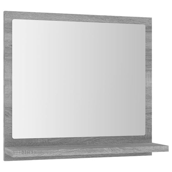 Vidaxl Kopalniško ogledalo siva sonoma 40x10,5x37 cm inženirski les