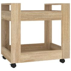 Vidaxl Voziček za pisalno mizo sonoma hrast 60x45x60 cm inž. les