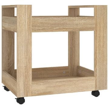 Vidaxl Voziček za pisalno mizo sonoma hrast 60x45x60 cm inž. les