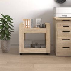 Vidaxl Voziček za pisalno mizo sonoma hrast 60x45x60 cm inž. les