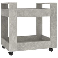Vidaxl Voziček za pisalno mizo betonsko siv 60x45x60 cm inženirski les