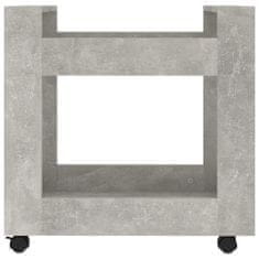 shumee Voziček za pisalno mizo betonsko siv 60x45x60 cm inženirski les