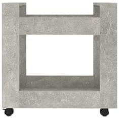 Greatstore Voziček za pisalno mizo betonsko siv 60x45x60 cm inženirski les