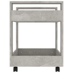 Vidaxl Voziček za pisalno mizo betonsko siv 60x45x60 cm inženirski les