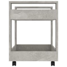 Greatstore Voziček za pisalno mizo betonsko siv 60x45x60 cm inženirski les