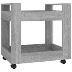 Vidaxl Voziček za pisalno mizo siva sonoma 60x45x60 cm inženirski les