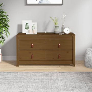 Vidaxl vidaXL Predalnik, medeno rjav, 100x40x54 cm, masiven borov les