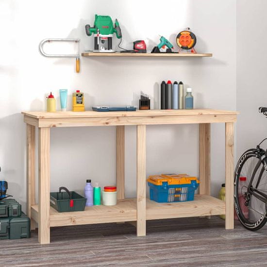 Vidaxl Delovna miza 140x50x80 cm trdna borovina
