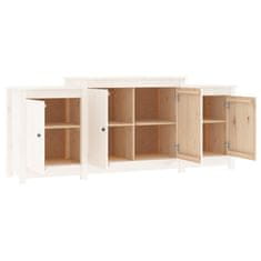 Vidaxl Komoda bela 164x37x68 cm trdna borovina