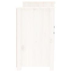 Vidaxl Komoda bela 164x37x68 cm trdna borovina