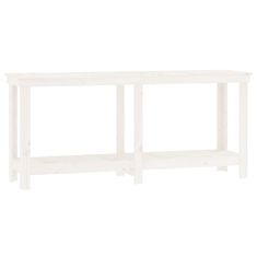Vidaxl Delovna miza bela 180x50x80 cm trdna borovina