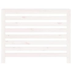 Vidaxl Pokrov za radiator bela 108,5x19x84 cm trdna borovina