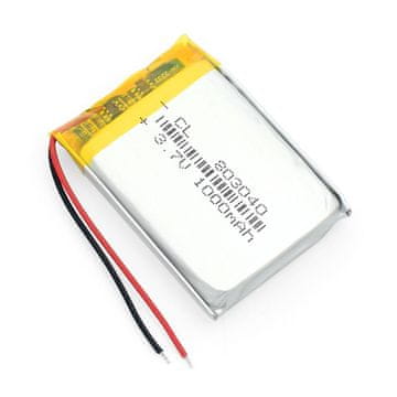 YUNIQUE GREEN-CLEAN 1 kos 803040 Polnilna lipo baterija (3.7v, 1000mAh Lipo) za zvočnike, Bluetooth, GPS, PDA, Tahograf, Toys