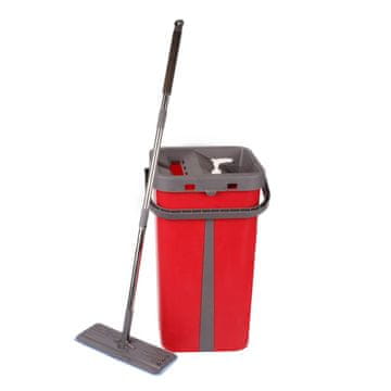 Northix Ravna krpa z vedrom - rdeča