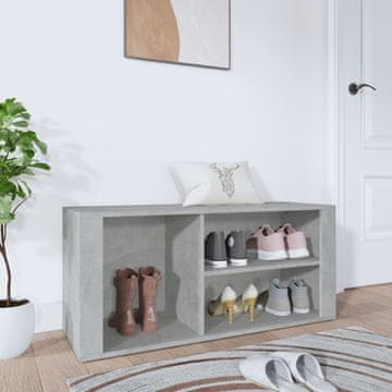 Vidaxl vidaXL Omarica za čevlje betonsko siva 100x35x45 cm