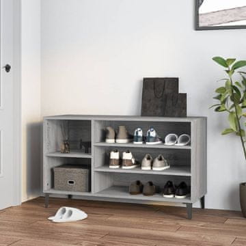 Vidaxl vidaXL Omarica za čevlje, siva, hrast sonoma, 102x36x60 cm