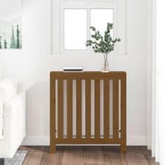 Vidaxl Pokrov za radiator medeno rjav 79,5x19x84 cm trdna borovina