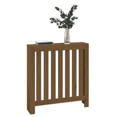 Vidaxl Pokrov za radiator medeno rjav 79,5x19x84 cm trdna borovina