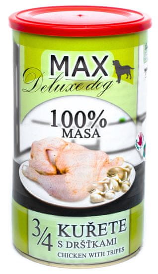 FALCO MAX Deluxe konzerve za odrasle pse, 3/4 piščanca z želodčki, 8x 1200 g