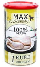 MAX Deluxe konzerve za odrasle pse, piščanec, 8x 1200 g