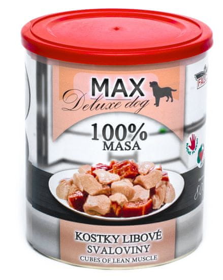 FALCO MAX Deluxe konzerve za odrasle pse, s pustimi koščki govedine in svinjine, 8x 800 g