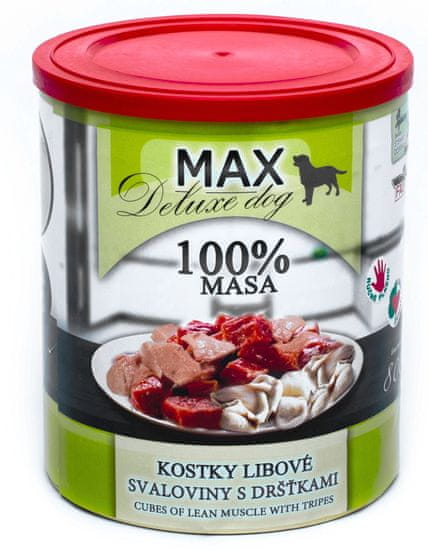 FALCO MAX Deluxe konzerve za pse, s koščki puste govedine in vampi, 8x 800 g