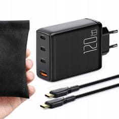 Mcdodo POLNILEC ZA TELEFON, GAN, HITER, USB-C/USB, 4 VRATA, 120 W, KABEL USB-C, MCDODO