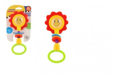 Teddies Gomoljček/igračka cvet iz plastike 8x19cm na kartici 3m+