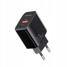 Mcdodo MCDODO HITRI POLNILEC ZA TELEFON 2X USB USB-C PD 33W + KABEL 1M