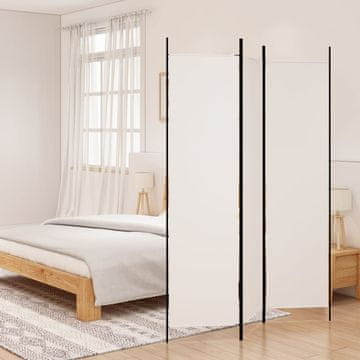 Vidaxl vidaXL 3-delni paravan, bel, 150x200 cm, blago