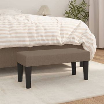 Vidaxl vidaXL Klop, sivo-rjava, 70x30x30 cm, oblazinjena s tkanino