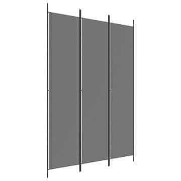 Vidaxl Paravan 3-delni antracit 150x220 cm blago