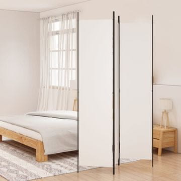 Vidaxl vidaXL 3-delni paravan, bel, 150x220 cm, blago