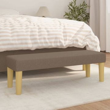 Vidaxl vidaXL Klop, taupe, 100x30x30 cm, oblazinjena s tkanino