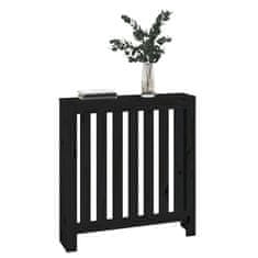 Vidaxl Pokrov za radiator črna 79,5x19x84 cm trdna borovina