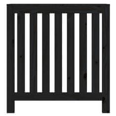 Vidaxl Pokrov za radiator črna 79,5x19x84 cm trdna borovina