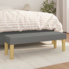Vidaxl vidaXL Klop, temno siva, 100x30x30 cm, oblazinjena s tkanino