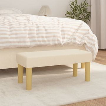 Vidaxl vidaXL Klop, kremne barve, 70x30x30 cm, oblazinjena s tkanino