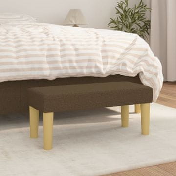 Vidaxl vidaXL Klop, temno rjava, 70x30x30 cm, oblazinjena s tkanino