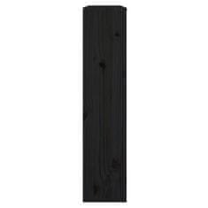 Vidaxl Pokrov za radiator črna 79,5x19x84 cm trdna borovina