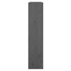 Vidaxl Pokrov za radiator siva 79,5x19x84 cm trdna borovina