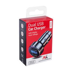 Maclean Polnilec za avto 2x USB MCE375 QC, LED