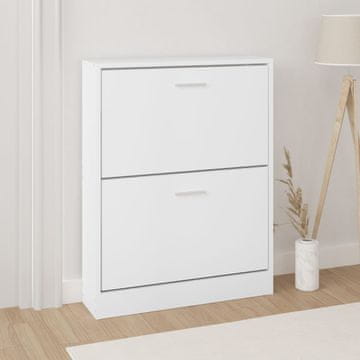 Vidaxl vidaXL Stojalo za čevlje belo 59x17x81 cm material na osnovi lesa